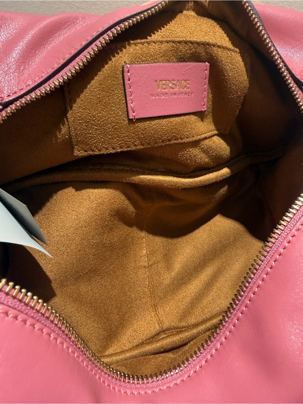 Versace Bowling Shoulder Tag Bag - Dragonfruit - Picture 5 of 9